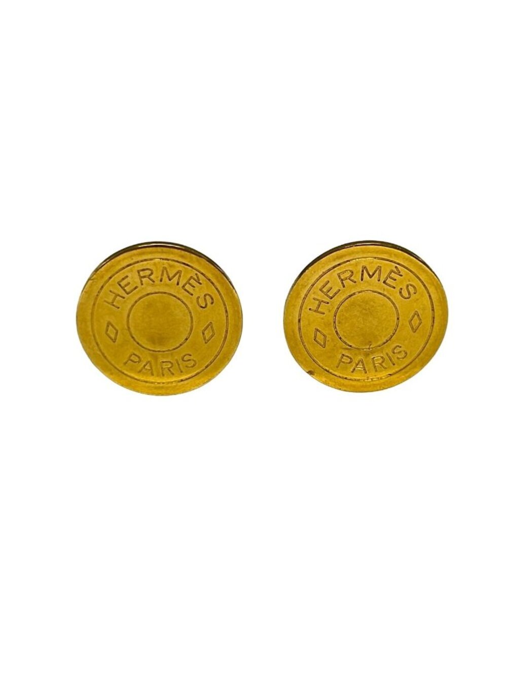 Hermes Earrings Sellier Gold